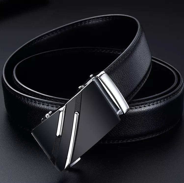 Ceinture de luxe en cuir véritable pour homme, munie d'une boucle automatique. - GetOrga