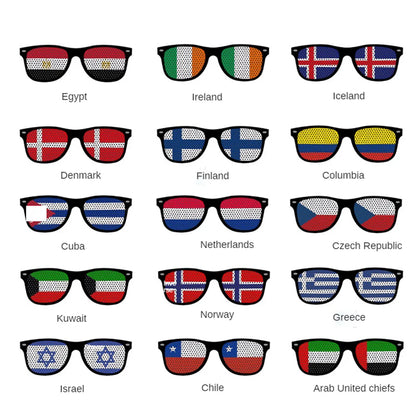 Lunettes de soleil drapeau national, sport, festival, euro, France, supporteur