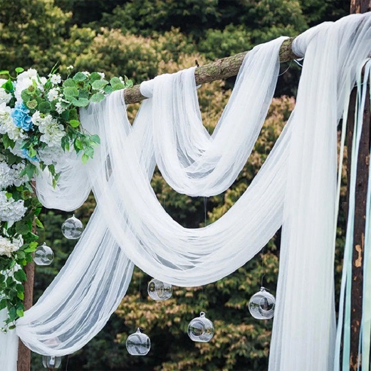 Rouleau de Tulle Décoratif pour Mariage - Transparent - Décoration de Fête et de Chaise