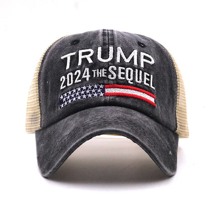 Trump American Presidential Hat Make America Great Again Hat Donald Republican Hat Cap Embroidered Mesh Cap