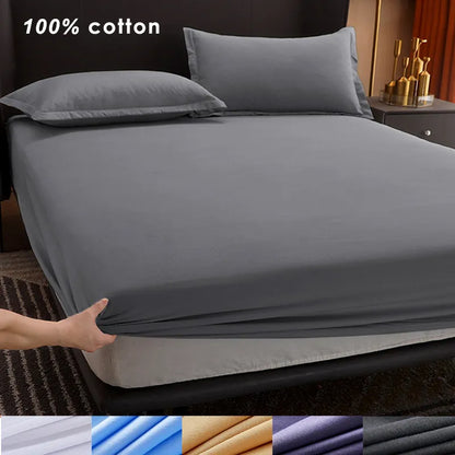 Draps ajustables en coton avec élastiques : Protège-matelas antidérapant pour lit simple, double, king, queen