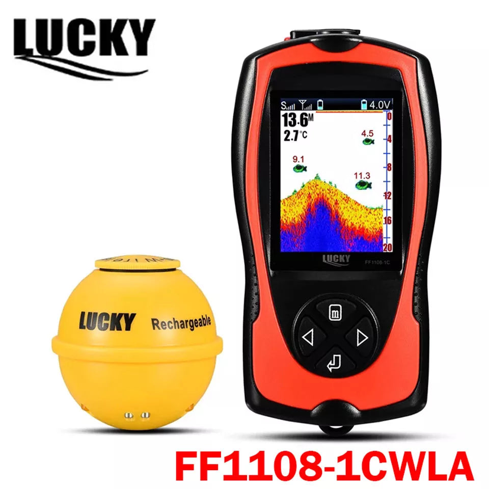 Détecteur Poisson Rechargeable LUCKY FF1108-1CWLA/CT Sonar Sans Fil, 45m, fish