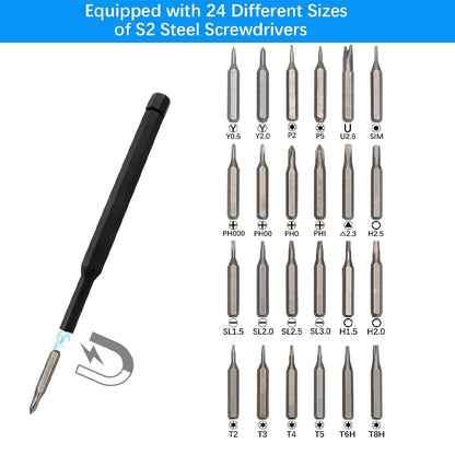 Magnetic Screwdriver Set 25 In 1 Kit Bits Precision Electronics Computer PC Phone Disassembly Multifunctional Maintenance Tool