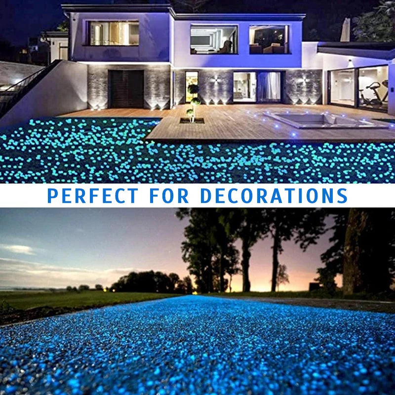 Galets Lumineux Brillants dans le Noir - Décoration Jardin et Aquarium 1000-3000 pcs