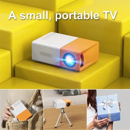 Mini projecteur portable pour home cinéma, TV smart, 3D LED, 4K 1080P via HD.