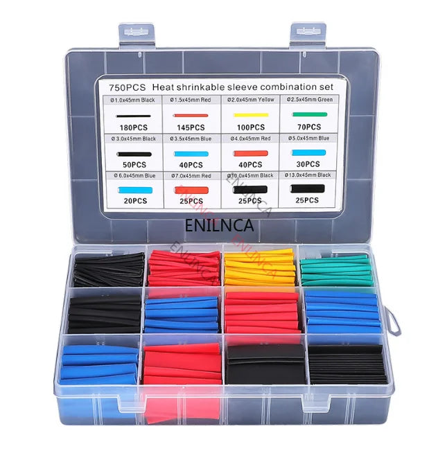 Heat-shrink Tubing Thermoresistant Tube Heat Shrink Wrapping Kit Electrical Connection Wire Cable Insulation Sleeving