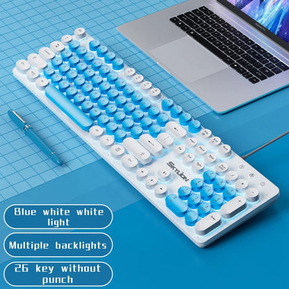 Clavier Membrane 104 Touches avec Rétroéclairage RGB,bureau,ordinateur, sour