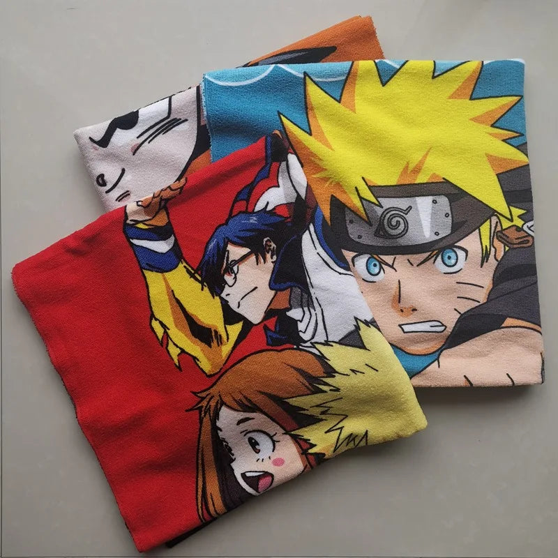 Dragon Ball et Naruto : Serviette de plage microfibre, séchage rapide, légère et douce pour nager.