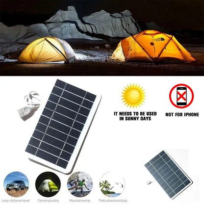 Panneau Solaire Portable 5V 2W USB - Chargeur de Batterie Sécurisé Extérieur Camping