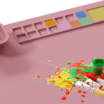 Tapis silicone lavable : pour peinture, enfants, palette, bricolage, lavable, résistant