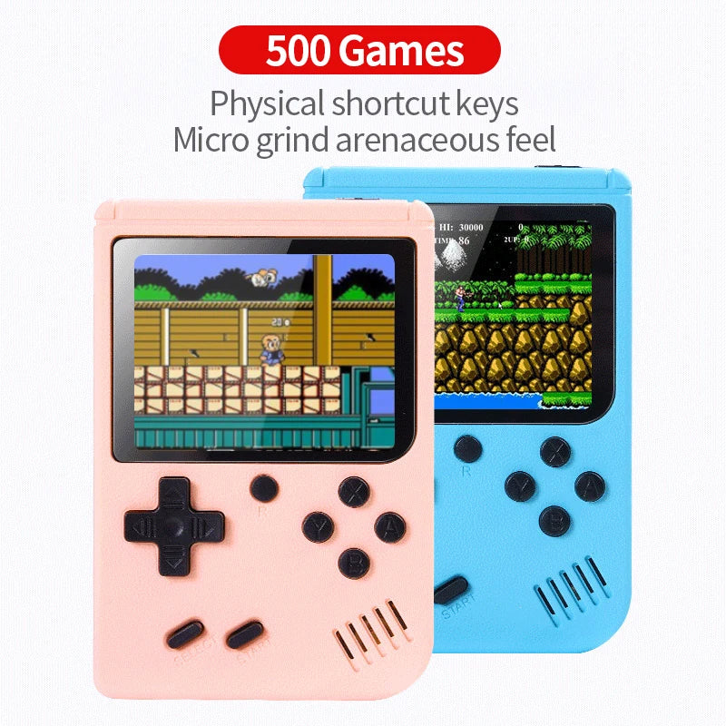 Retro Portable Mini Handheld Video Game Console 8 Bit 3.0 Inch Color LCD Kids Color Game Player Built in 500 Games