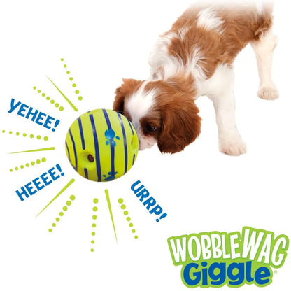 Jouet interactif lumineux pour chien Wobble Wag Giggle : amusement garanti avec des sons rigolos ! Approuvé par les animaux