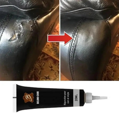 Gel réparation cuir 20ml, crème rénovatrice pour sièges auto, entretien et peinture.