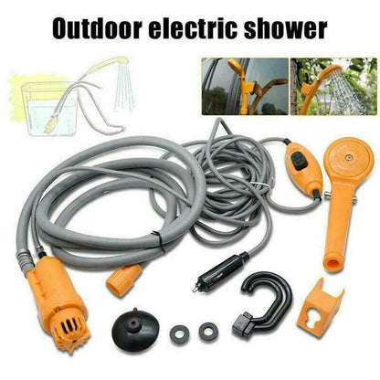 Douche portable pour camping, randonnée, voyage en voiture 12V, bain extérieur, arrosage plantes, lavage auto, bain pour animaux