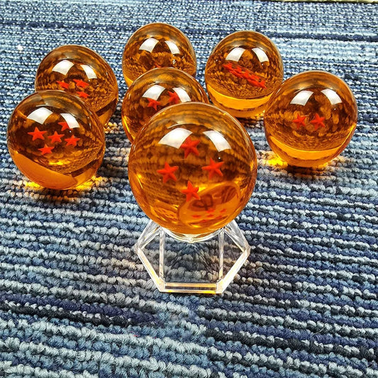 Dragon Ball Z : Boules de Cristal 4.3 cm, Figurines avec Support, Goku, Végeta