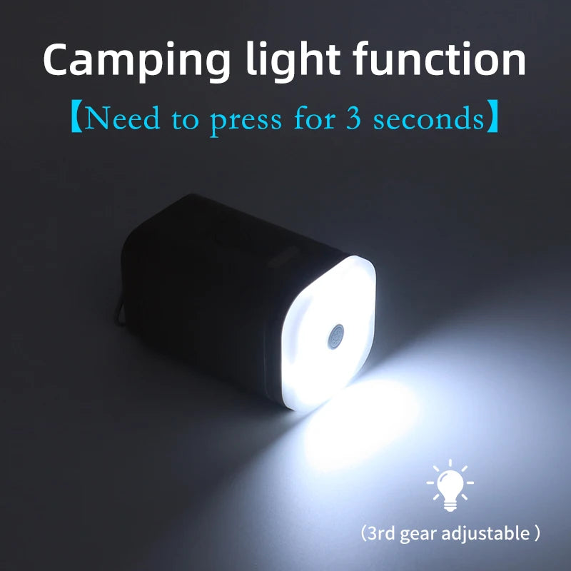 Mini Pompe à Air Électrique 3 en 1 avec Lumières - Compresseur sans Fil USB pour Camping Extérieur