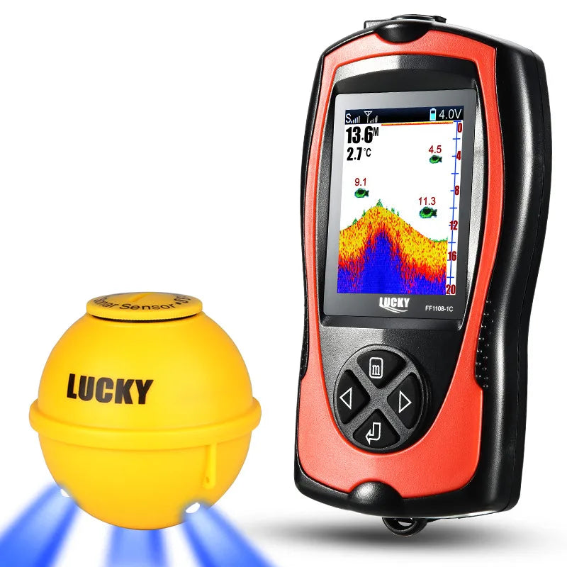 Détecteur Poisson Portable LUCKY Sonar FF1108-1CWLA Sans Fil Rechargeable, 45m