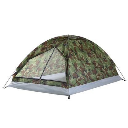 Tente de camping imperméable, coupe-vent et anti-UV pour 1 à 2 personnes, robuste et renforcée