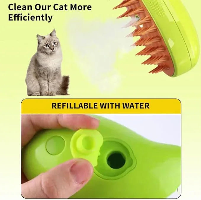 Brosse à vapeur électrique, Peigne à spray pour poils de chat, et Massage pour toilettage des animaux