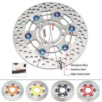 Étrier de Frein Universel Moto 82mm, Disque Flottant 200mm 220mm avec Adaptateur