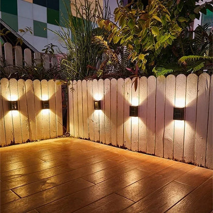 Spots Solaires Haut et Bas Extérieurs - Lampe Murale Jardin Étanche