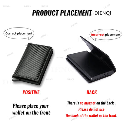 Porte-cartes anti-vol RFID, portefeuille minimaliste, slim, cash, carte