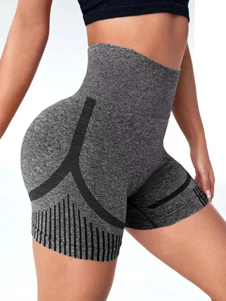 Shorts de yoga femme, taille haute, fitness, gym, course, sport, fesses, course