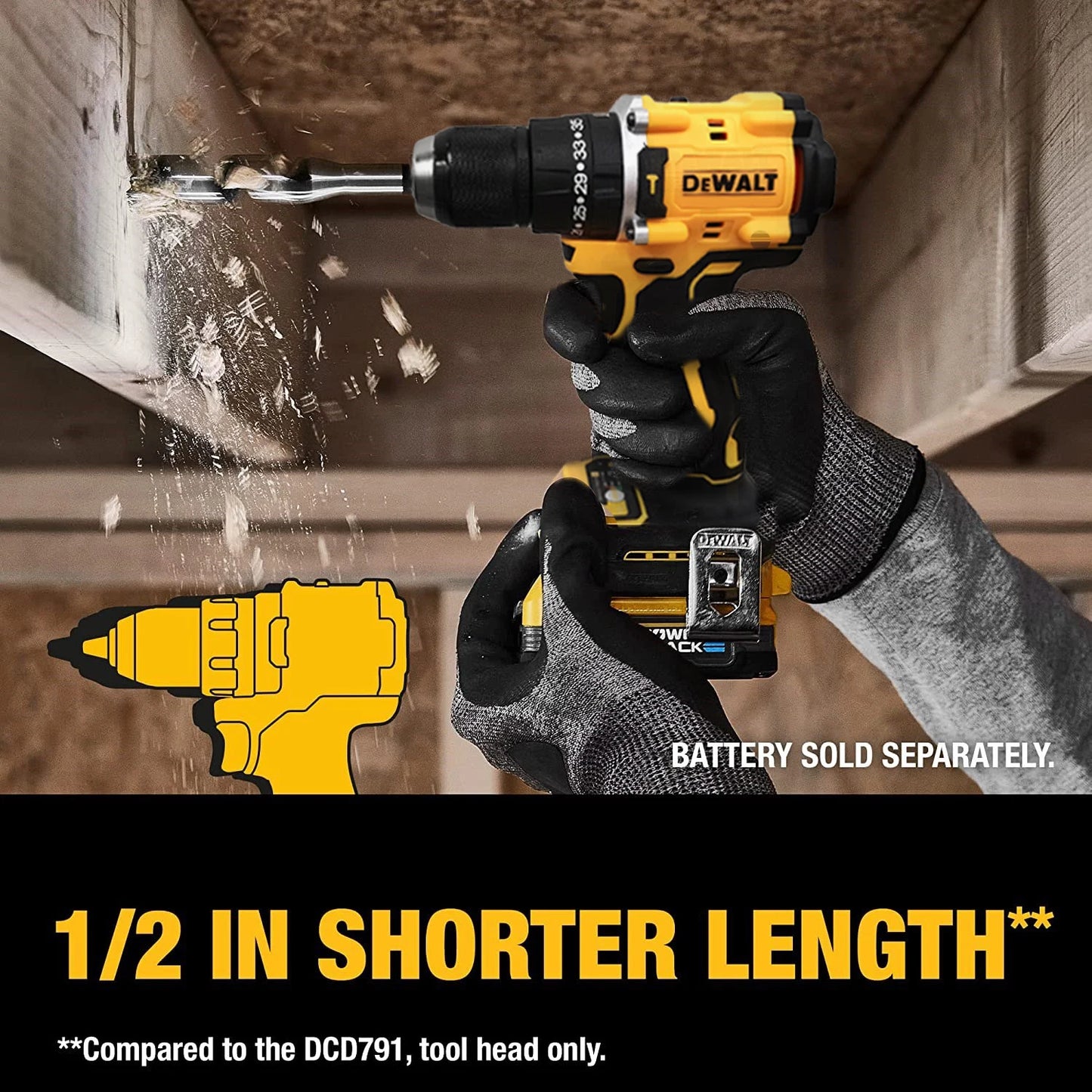 DeWalt DCD800 10MM Electric Drill Brushless Cordless Screwdriver Compact Drill Drill/Driver Power Tools For Dewalt 20V Battery