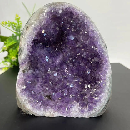 Géode d'améthyste et quartz brut, décoration maison, chakra et reiki, pierre