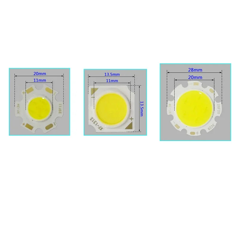 Pack 5, Ampoule LED, Ø11mm Ø20mm, 3W 5W 7W 10W 12W 15W, Puce LED, Lampe Spot