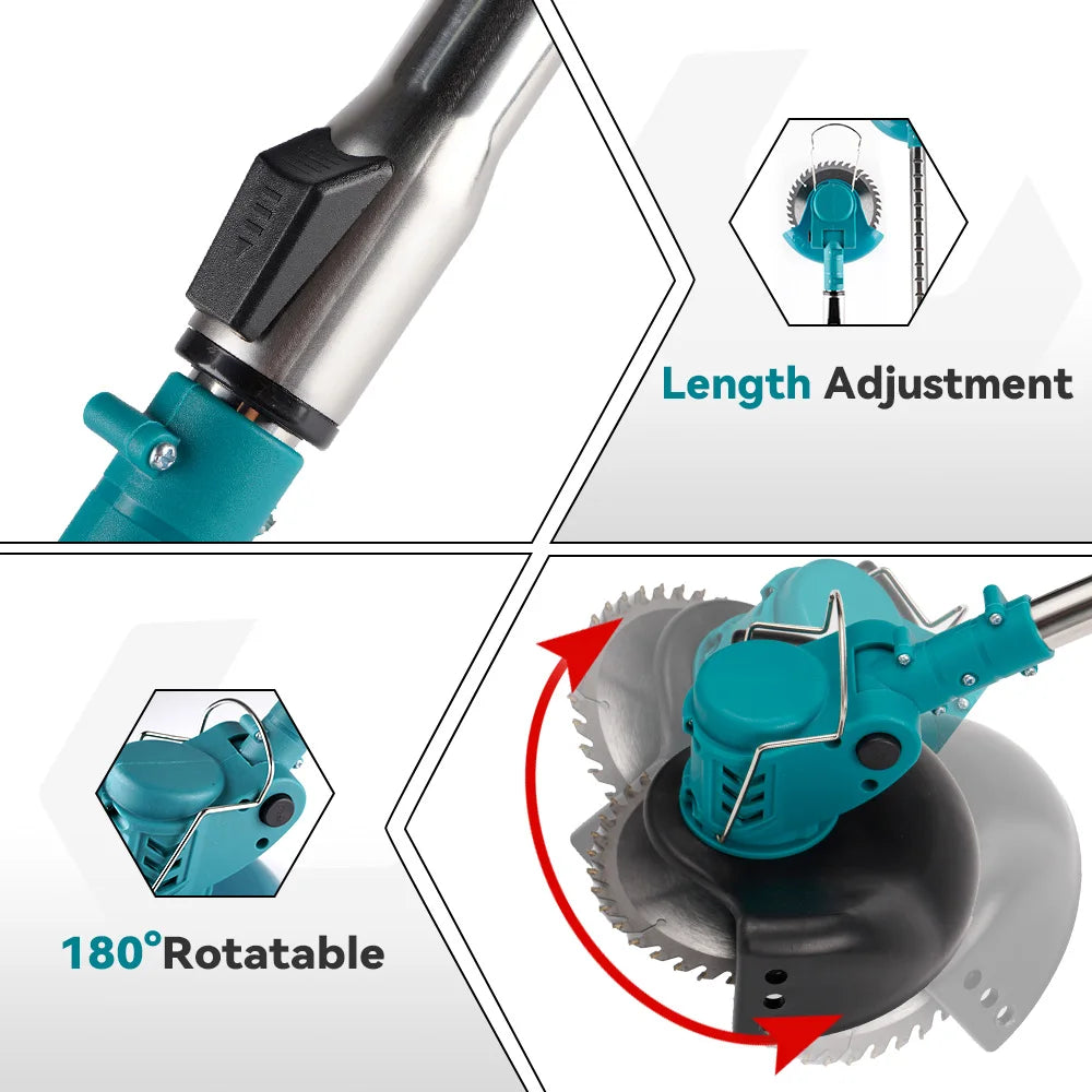 Tondeuse électrique sans fil pliable et réglable pour jardin, batterie 18V