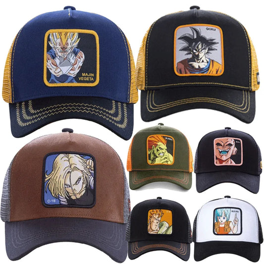 Casquette Dragon Ball : Filet, Unisexe, Mode, Patch, Casquette Trucker, Végéta