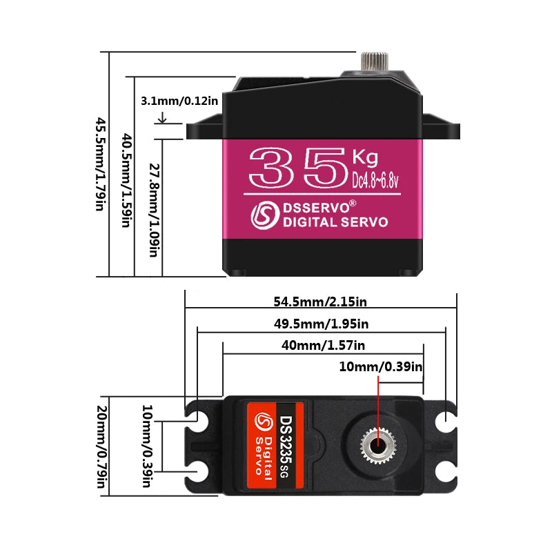 Waterproof Servo High Speed servo Metal Gear Digital Servo RC Baja Servo For 1/8 1/10 Scale RC Cars