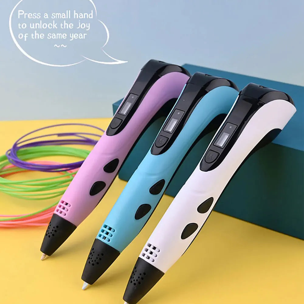 Stylo 3D pour enfants, adaptateur, filament PLA, étui de voyage, PLA PCL cadeau