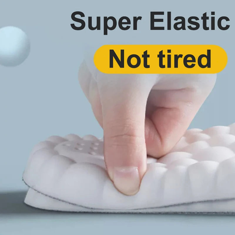 High Elasticity Latex Sport Insoles Soft Shoe Pads Arch Support Orthotic Insoles Breathable Deodorant Shock Absorption Cushion