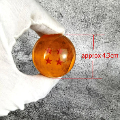 Dragon Ball Z : Boules de Cristal 4.3 cm, Figurines avec Support, Goku, Végeta