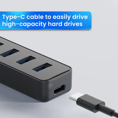 Hub USB 3.0 haute vitesse 4 ports avec adaptateur, expandeur multi-USB pour PC