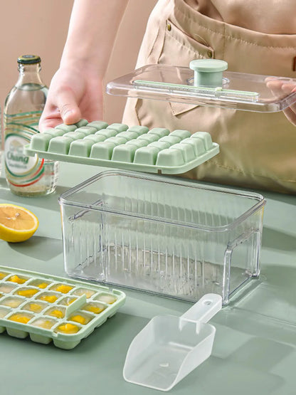 Boîte à glaçons : Créatif, à dégagement facile par simple pression, couleur vive, moule de stockage de glace de qualité alimentaire pour la maison.