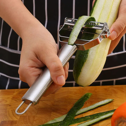 Épluche-légumes et fruits multifonctionnel en acier inoxydable durable. Râpe domestique, Trancheuse