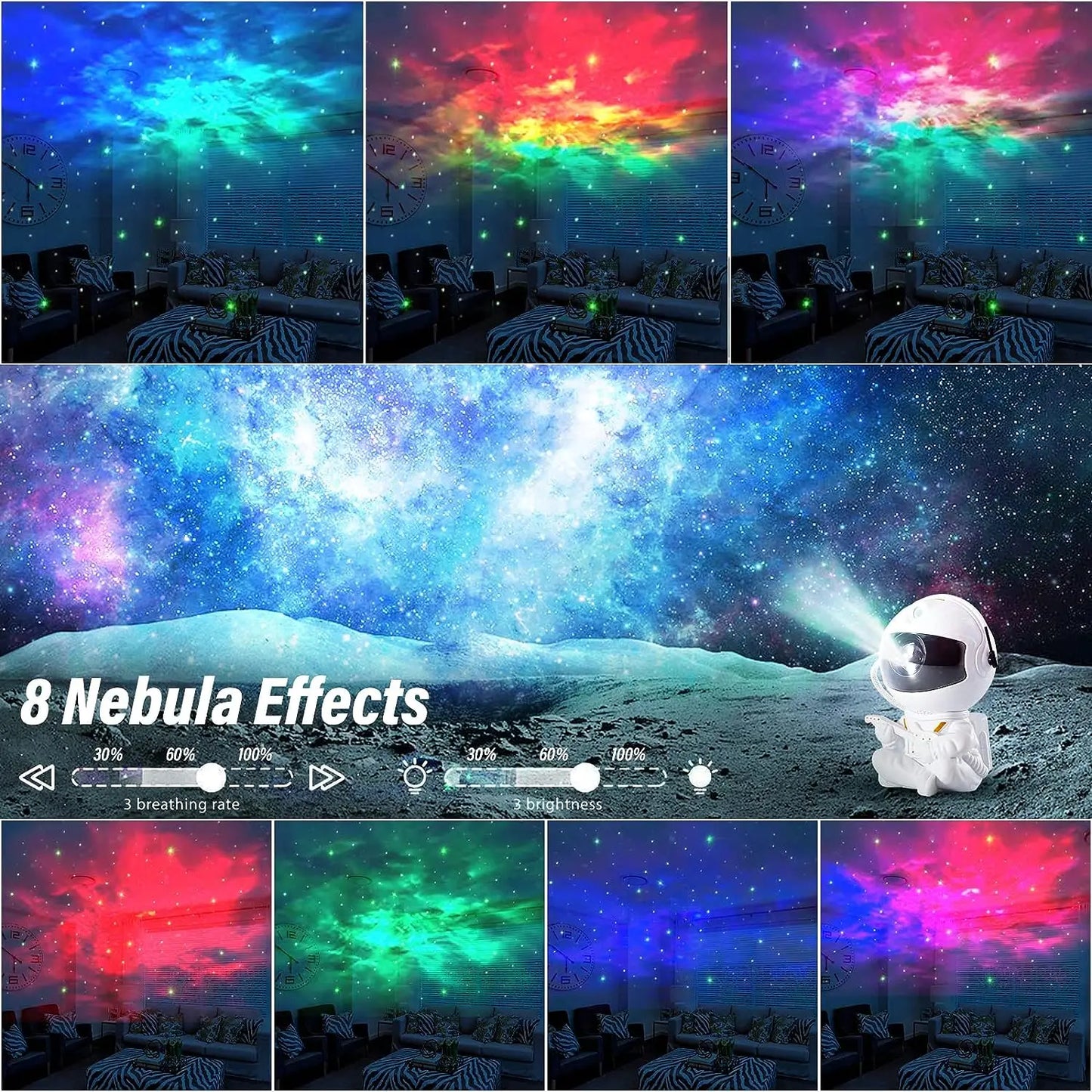 Projecteur étoiles galaxie astronaute lampe LED plafond chambre décor cadeau enfants