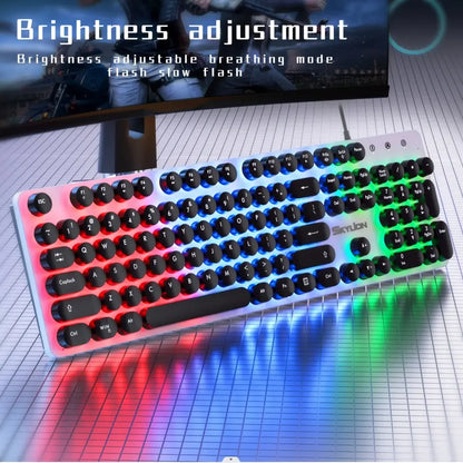 Clavier Membrane 104 Touches avec Rétroéclairage RGB,bureau,ordinateur, sour