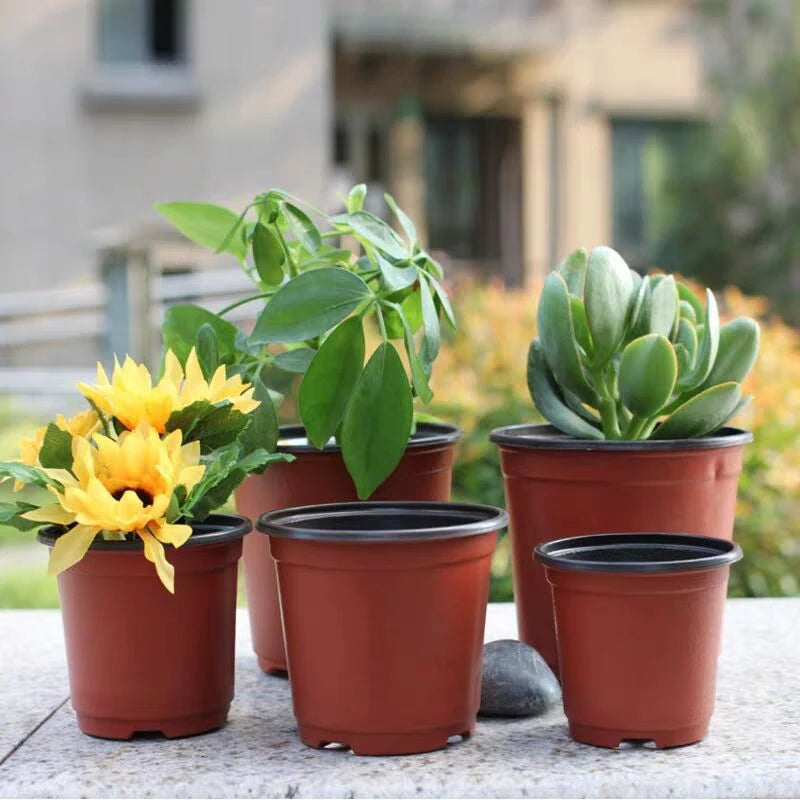 Pots de Fleur en Plastique Résistants - Jardinage Maison et Nursery