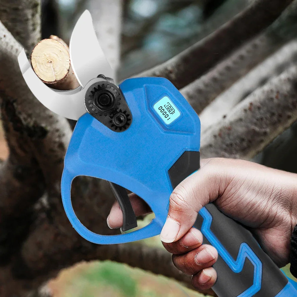 Cisaille Électrique Sans Fil à Double Vitesse pour Taille des Arbres, Rechargeable 18V