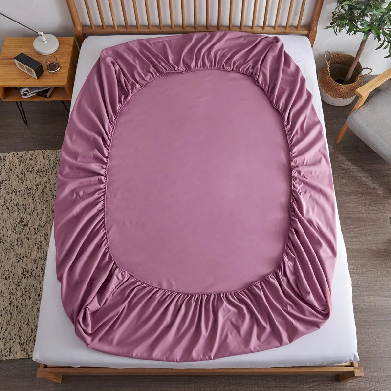 Draps ajustables en coton avec élastiques : Protège-matelas antidérapant pour lit simple, double, king, queen