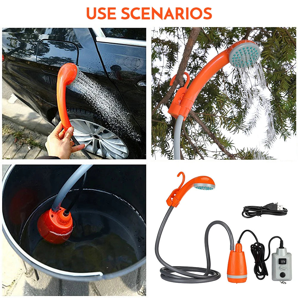 Douche de camping portable pompe rechargeable pour camping, randonnée, plage