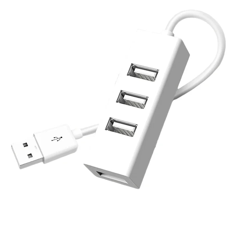 Hub USB 2.0 avec alimentation 4 ports haute vitesse, adaptateur ABS