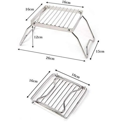 Support Camping Pliable pour Mini Barbecue, ustensiles, soleil, sortie