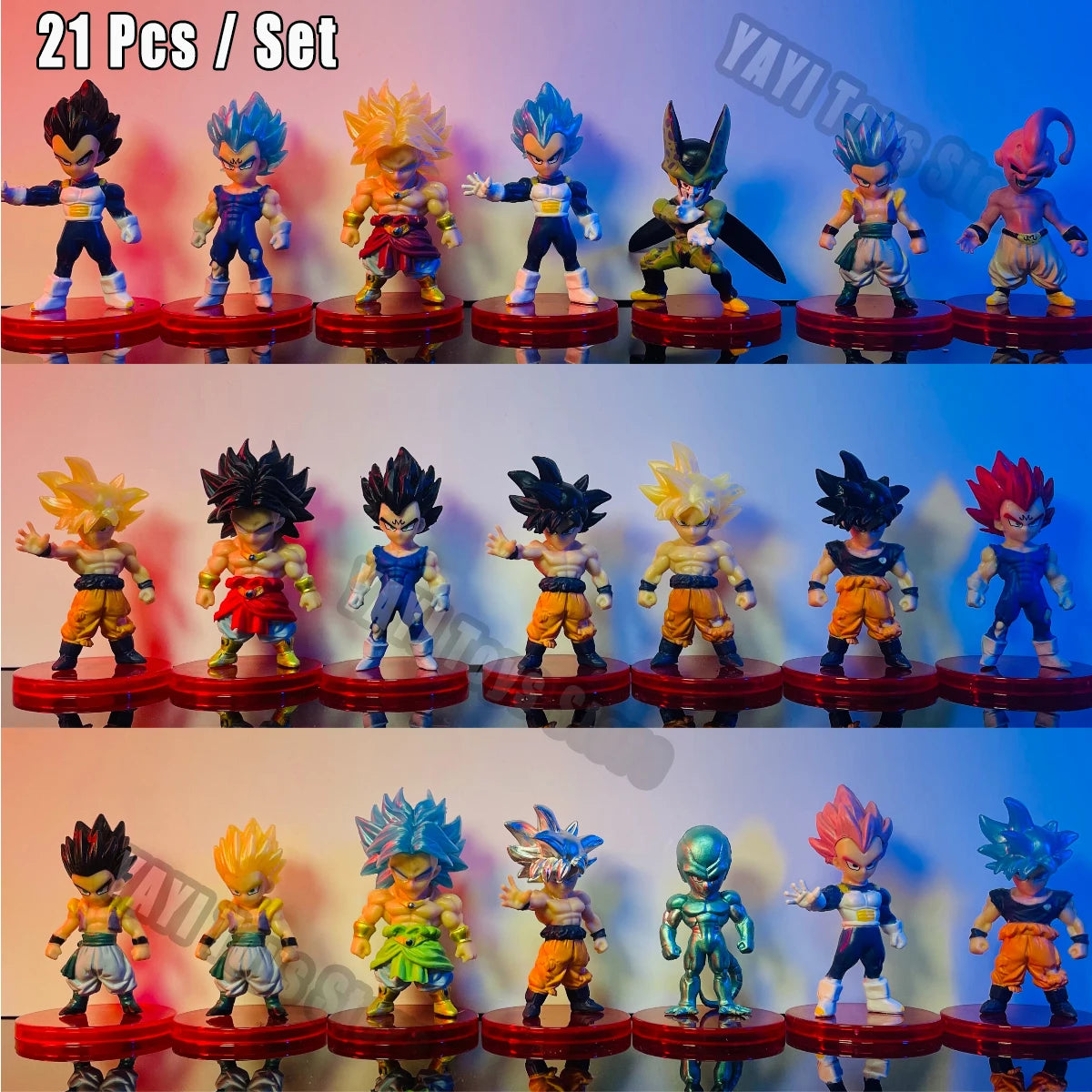 Figurines Dragon Ball Z : Super Saiyan, Goku, Gohan, Vegeta, Broly, Piccolo, Majin Buu, Cadeaux