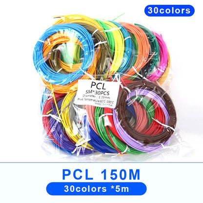 Filament brillant 1,75 mm, ABS/PLA/PCL, sans odeur, sûr pour stylo 3D