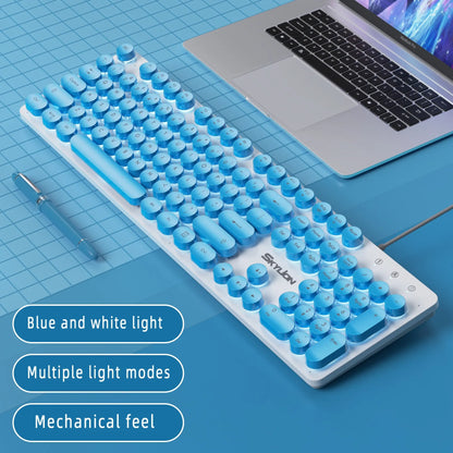 Clavier Membrane 104 Touches avec Rétroéclairage RGB,bureau,ordinateur, sour